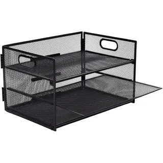 Relaxdays Dokumentenablage Metall Schwarz 3 St.
