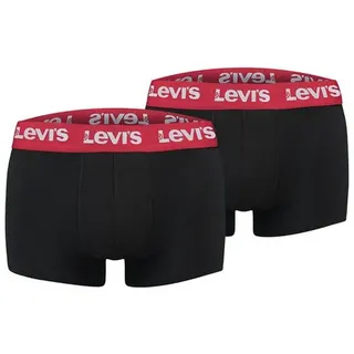 Levi's LEVIS MEN REPEAT LOGO TRUNK schwarz/rot M 2er Pack