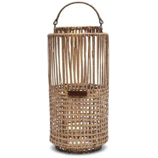 Riviera Maison Webbing Laterne groß Braun - (ØxH) 19x42 cm