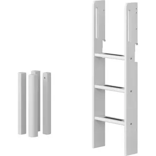 Flexa White Umbausatz für Spielbett, gerade Leiter und Pfosten - Weiß