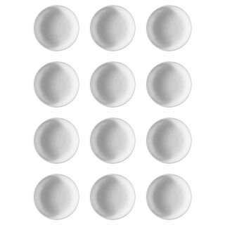 Thomas Porzellan Suppenteller Suppenteller 22 cm - TREND Weiß - 12 Stück, (12 St), Porzellan, spülmaschinenfest und mikrowellengeeignet weiß