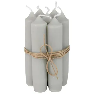 Ib Laursen Tafelkerze (Packung, 8-tlg., Pack), 8er Set tolle Stabkerzen grau, 11 x 2,2 cm grau