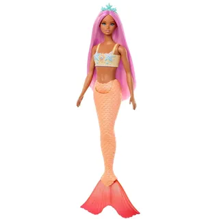 Barbie Meerjungfrau-Puppe mit fantasievollem Haar in Pink (HRR05)