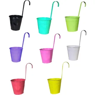 Hängetöpfe 8 Farben Ø 16 cm Übertopf Blumentopf 8 Stück (Farbmix 2)