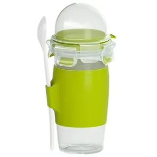 CLIP & GO - food storage container - clear/green - 450 ml