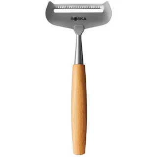 BOSKA Weichkäsehobel Amigo/Käsehobel für jungen Käse/Ergonomischer Griff/Hochwertiger Edelstahl/Buchenholz/Extra Antihaft durch BSF Behandlung/Sehr scharf/Schöne Käsescheiben