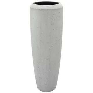 Flingora Bodenvase Cleo, mit Einsatz - Fiberglas - Indoor & Outdoor - Zementgrau - Höhe 97 cm grau Ø 34 cm x 34 cm x 97 cm x 34 cm