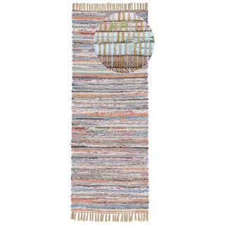 carpetfine Kelim Chindi Wendeteppich 60 x 180 cm Braun