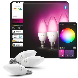 Philips LED-Lampe B39 500 lm 3 St. E14 warmweiß
