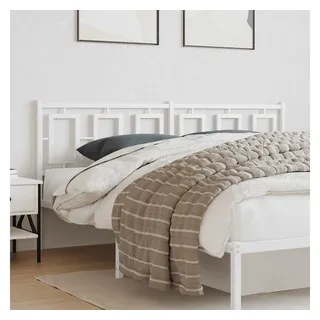 vidaXL Kopfteil Metall 180 x 3 x 91 cm Weiß