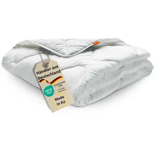 sleepling Bettdecke 220x240 cm, medium Ganzjahresdecke | 220 x 240, Decke Made in EU, OEKO-Tex 100, Waschbar 60 Grad, Steppdecke 100% feine Mikrofaser, Basic 100