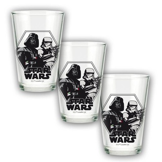 BETA SERVICE Star Wars 3er Set Gläser, Kunststoff, bunt, 15 x 25 x 12 cm