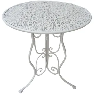 Hti-Living Gartentisch Lani Ø 60 x 72 cm Weiß