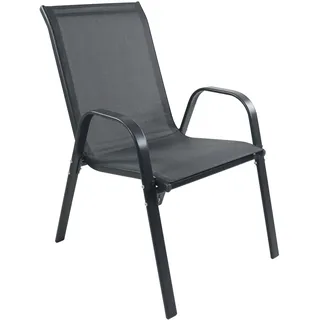VCM Gartenstuhl 56 x 56 x 0 cm schwarz 2 St.