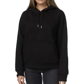 Smith & Solo Hoodie Damen – Kapuzenpullover Frauen Baumwolle Long, mit Kapuze Pullover Sweatshirt Rundhals, Slim Fit Freizeit Sport Langarmshirt, Hoodies Training - Pulli Streetwear Schwarz S - S