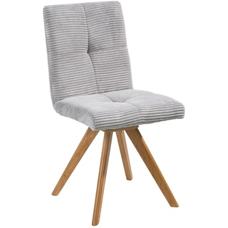 Standard Furniture Polsterstuhl ODENSE, Braun - Hellgrau - Cord - Holzgestell - drehbar