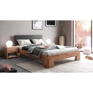Bett Neo Futonbett Bettgestell Schlafzimmer in Eiche massiv geölt 140x200 cm