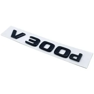 NIBOTT 3D-Buchstaben V260L V220d V250d V300d Night Edition Emblem Passend for Mercedes Fit for Benz V W447 Autoabzeichen Kofferraum Typenschild Logo Aufkleber(Glossy Black V300d)