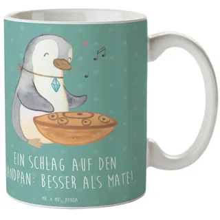 Mr. & Mrs. Panda Tasse Handpan Zauber - Meeresbrise - Geschenk, besser als Mate, Geschenkide, Keramik blau