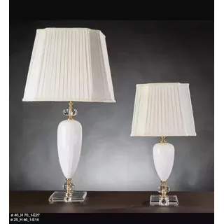 JVmoebel Tischleuchte Art déco Tischlampe aus Kristall in eleganter Ausführung, Made in Europa weiß