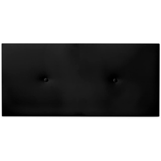 DUÉRMETE ONLINE Kopfteil Mailand, gepolstert, hochwertiges Kunstleder, Holz, schwarz, 115 x 60 cm (Bett 105)