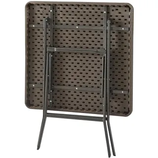 [en.casa] Lillestrøm Klapptisch 78 x 78 x 74 cm Dunkelbraun