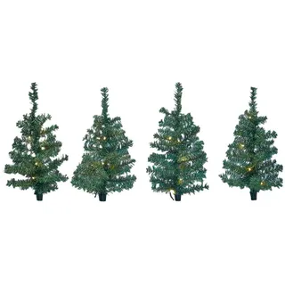Spetebo Lichterkette Kunststoff 50 cm 4er Set 40 LED grün