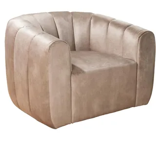 Riess-Ambiente Loungesessel BABYLON Samt 360° drehbar 1-St 70 x 70 x 70 cm champagner