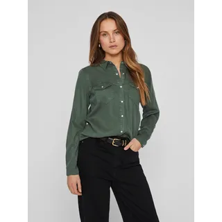 VILA Jeansbluse VIBISTA DENIM SHIRT/SU-NOOS grün S