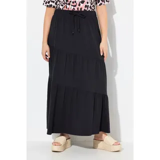 Ulla Popken Maxirock Damen Schwarz 50/52