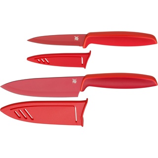 WMF Messerset 2tlg Messer mit Schutzhülle Touch Spezialklingenstahl beschichtet, Küchenmesser, Rot