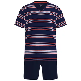 Götzburg Pyjama Shorty Klima Aktiv Blau/Rot L