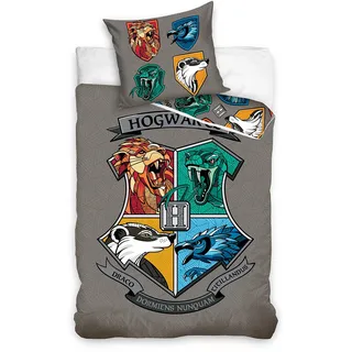 Harry Potter HP201041 Bettbezug mit Kissenbezug 140x200 + 65x65 cm Baumwolle