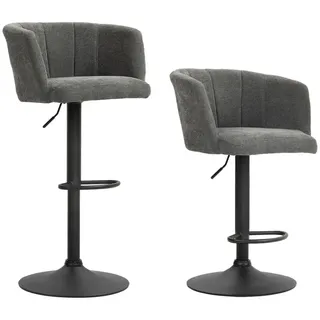 Homcom Barhocker 59 x 53 x 89-110 cm Dunkelgrau