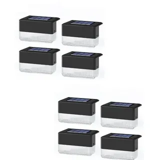 8er-pack Solar-geländer-led-leuchten, Solarleuchten Für Den Außenbereich, Solar-stufenleuchte, Wasserdichte Solar-stufenleuchte, Verwendet Für Treppen, Zäune, Deck, Garten