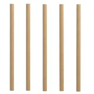 Papstar 500 Cocktail Trinkhalme, Papier Ø 7 mm · 15 cm braun
