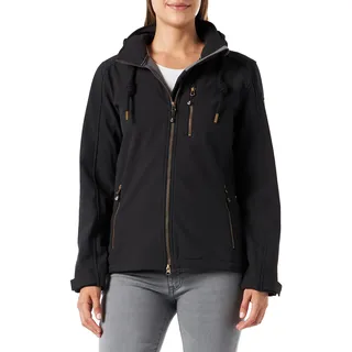 Ankerglut Damen Damen Softshelljacke mit Abnehmbarer Kapuze Gefüttert Übergangsjacke Windbreaker #Ankerglutfreude Softshelljacke - 42