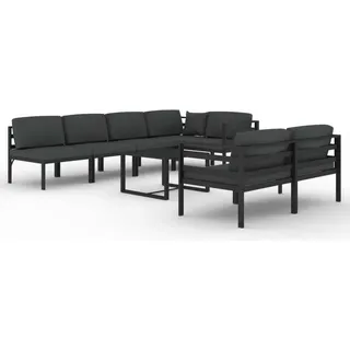 vidaXL Garten-Lounge-Set 8-tlg. Aluminium anthrazit