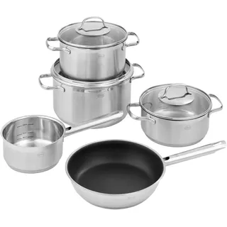 Rösle Kochtopfset Elegance, Edelstahl, Metall, 5-teilig, 20 cm,24 cm,16 cm, 33.5x23x57 cm, backofengeeignet, Kochen, Töpfe, Topfsets