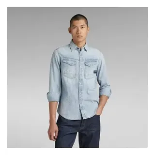 G-Star für Herren. D23616-D252-G342 Schmales Denim-Hemd blau (XS), Lässig, Baumwolle, Langarm