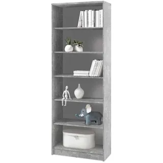 Die Möbelfundgrube Bücherregal OPTIMUS 72 x 34 x 198 cm Grau