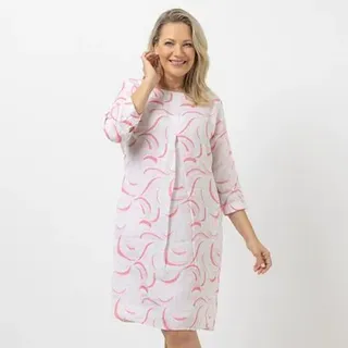 ANNA VON GRIESHEIM Leinenkleid knieumspielend Kellerfalte leger weit