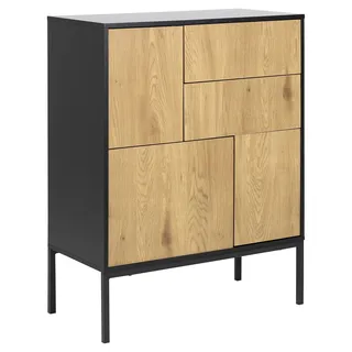 Actona GROUP Sideboard, geräumige Aufbewahrung, Büro- und 2 Schubladen, Breite 80 cm,