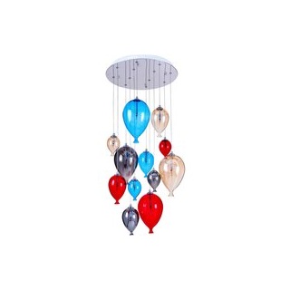 SPOT Light Pendelleuchte SP-1791215 Balloon bunt Metall Glas H/D: ca. 180x50 cm null 12 Brennstellen - bunt