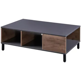 [en.casa] Couchtisch Leppävirta 90x60x33 cm Eiche rustikal/Anthrazit