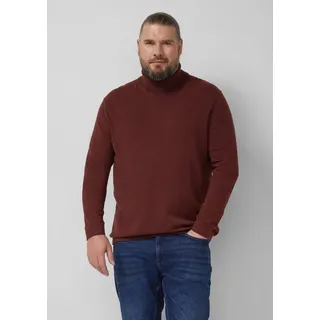 s.Oliver Longpullover Strickpullover Rollkragenpullover aus reiner Baumwolle rot 5XL (68/70)