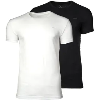 GANT C-NECK T-SHIRT 2-PACK schwarz/weiß XXL