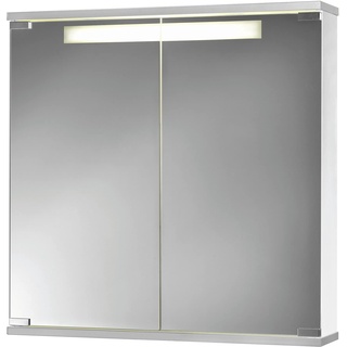 Jokey Spiegelschrank Cento mit LED Beleuchtung, Badezimmer Spiegelschrank 60 cm, inkl Steckdose, Lichtfarbe: neutralweiß