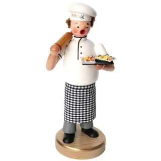 Räuchermännchen Räuchermann Keksbäcker mit Tablett Höhe 23cm NEU bunt