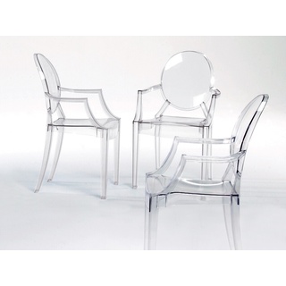 Kartell Armlehnstuhl Louis Ghost transparent, Designer Philippe Starck, 95x56.5x58.5 cm
